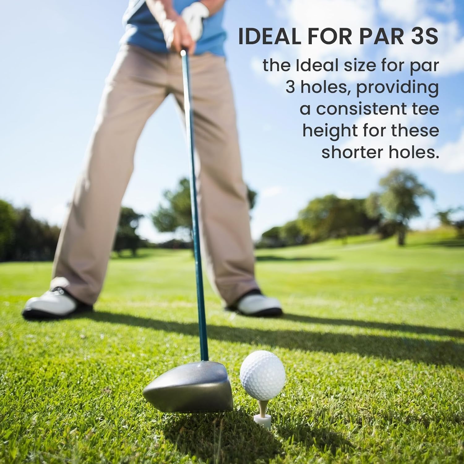 Golf Rubber Tees Value 6 Pack with 6 Plastic Tees 3 1/4 Inch, Driving Range Tee Easy to Find Stable Durable for Golf Mats Turf Practice, Mixed Size 1.5" 2.25" 2.75" 3" 3.13"